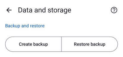 Backup and Restore